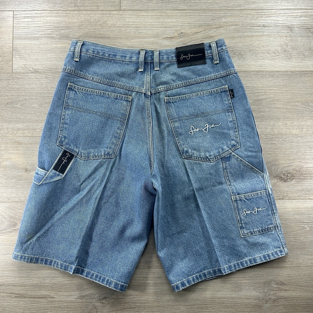 VTG Sean John Jean Jorts Shorts Mens 36 Denim Baggy Hip Hop Y2K Carpenter